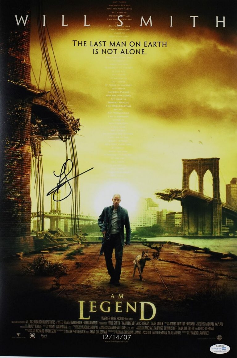 FRANCIS LAWRENCE SIGNED I AM LEGEND 12X18 MOVIE POSTER ACOA COLLECTIBLE MEMORABILIA