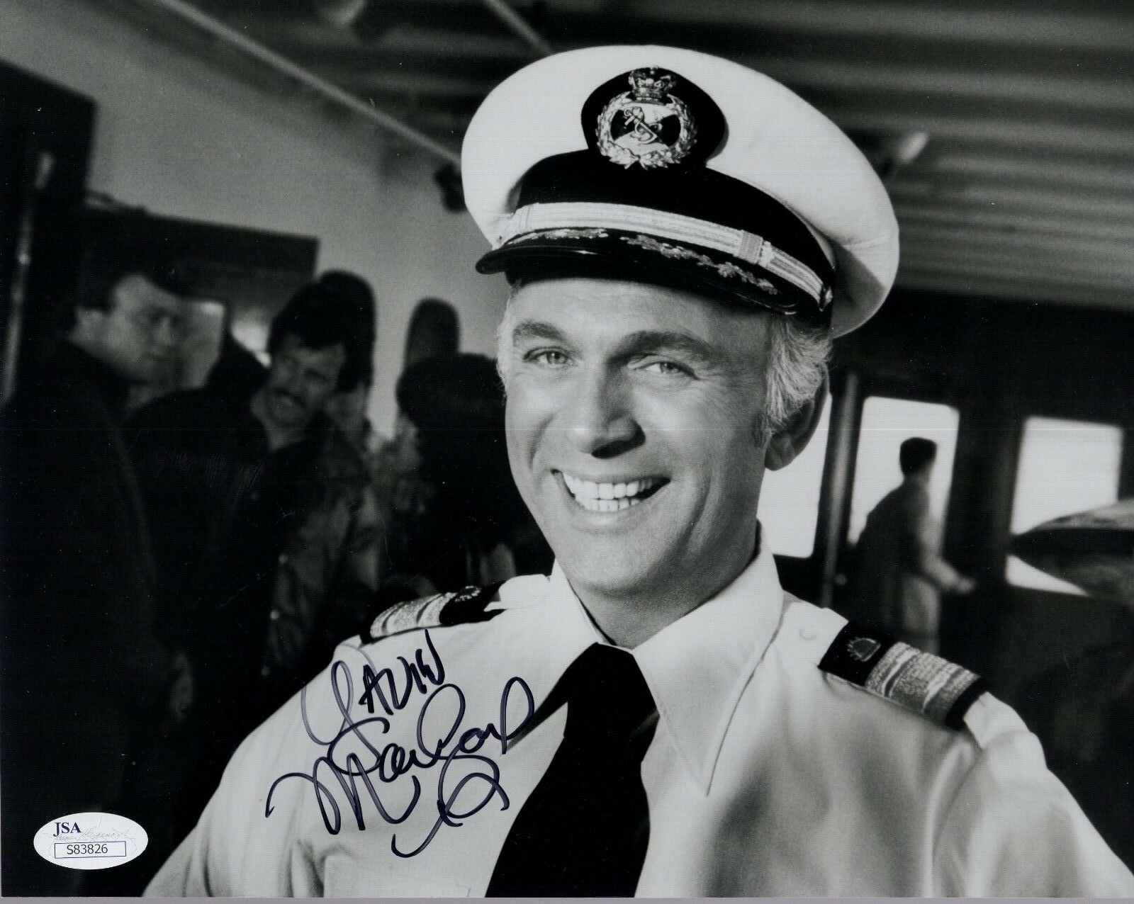Gavin Macleod Hand Signed 8x10 Photo Captain From The Love Boat Jsa Autographia 