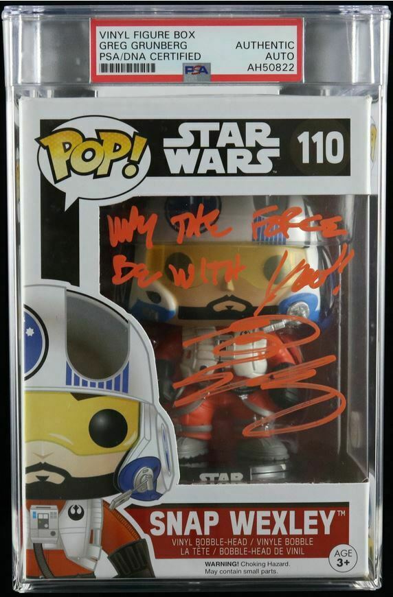 GREG GRUNBERG SIGNED SNAP WEXLEY FUNKO POP PSA/DNA AUTO ENCAPSULATED STAR WARS COLLECTIBLE MEMORABILIA