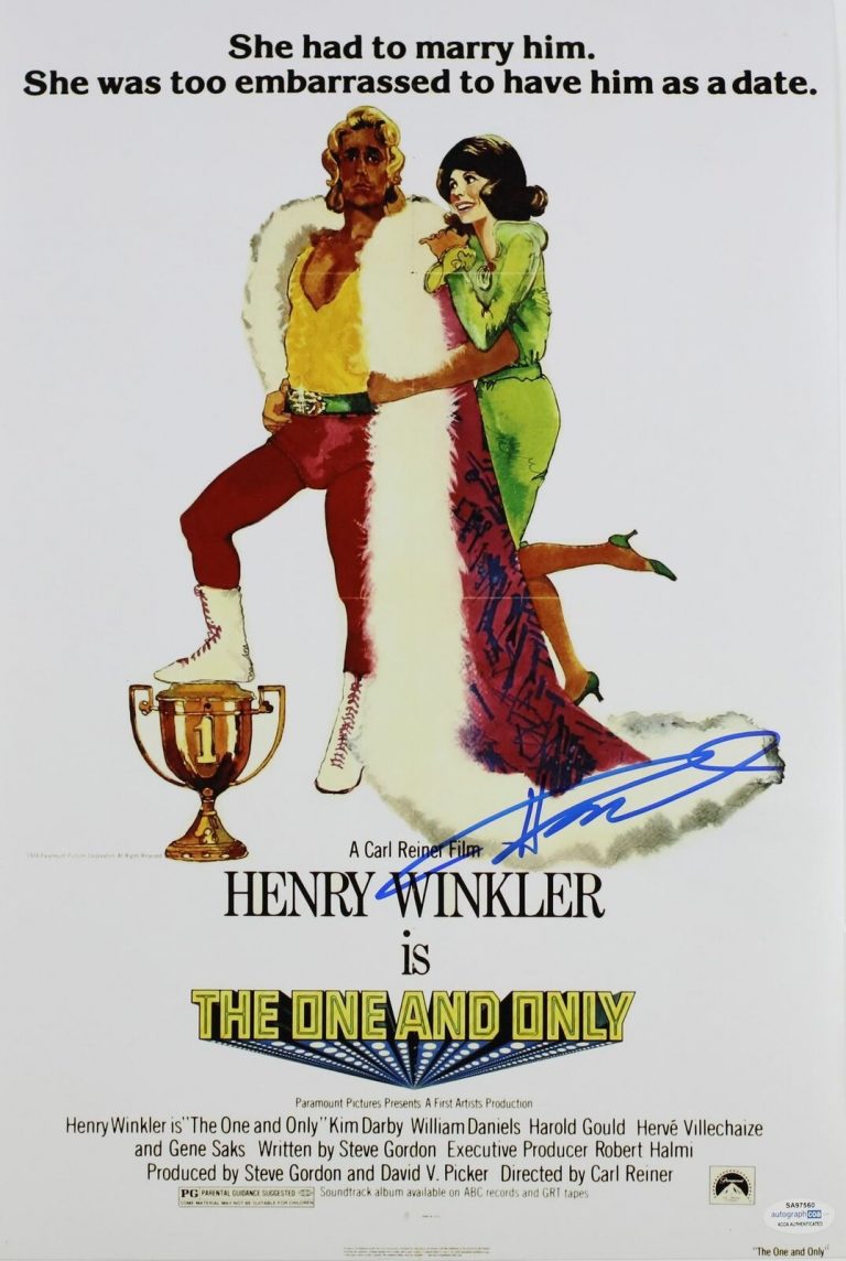 HENRY WINKLER SIGNED THE ONE AND ONLY 12X18 MOVIE POSTER ACOA COLLECTIBLE MEMORABILIA