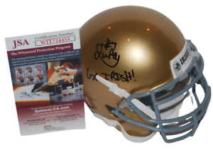 ISAIAH FOSKEY SIGNED (NOTRE DAME FIGHTING IRISH) GO IRISH! MINI HELMET JSA COLLECTIBLE MEMORABILIA