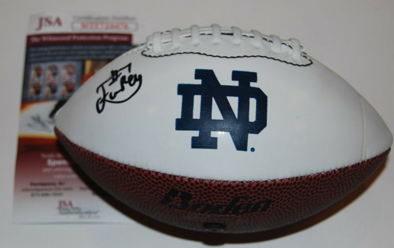 ISAIH FOSKEY SIGNED (NOTRE DAME FIGHTING IRISH) MINI FOOTBALL JSA WITNESS COLLECTIBLE MEMORABILIA