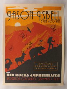 JASON ISBELL AND THE 400 UNIT SIGNED AUTOGRAPH 18X24 CONCERT TOUR POSTER W/ JSA COLLECTIBLE MEMORABILIA