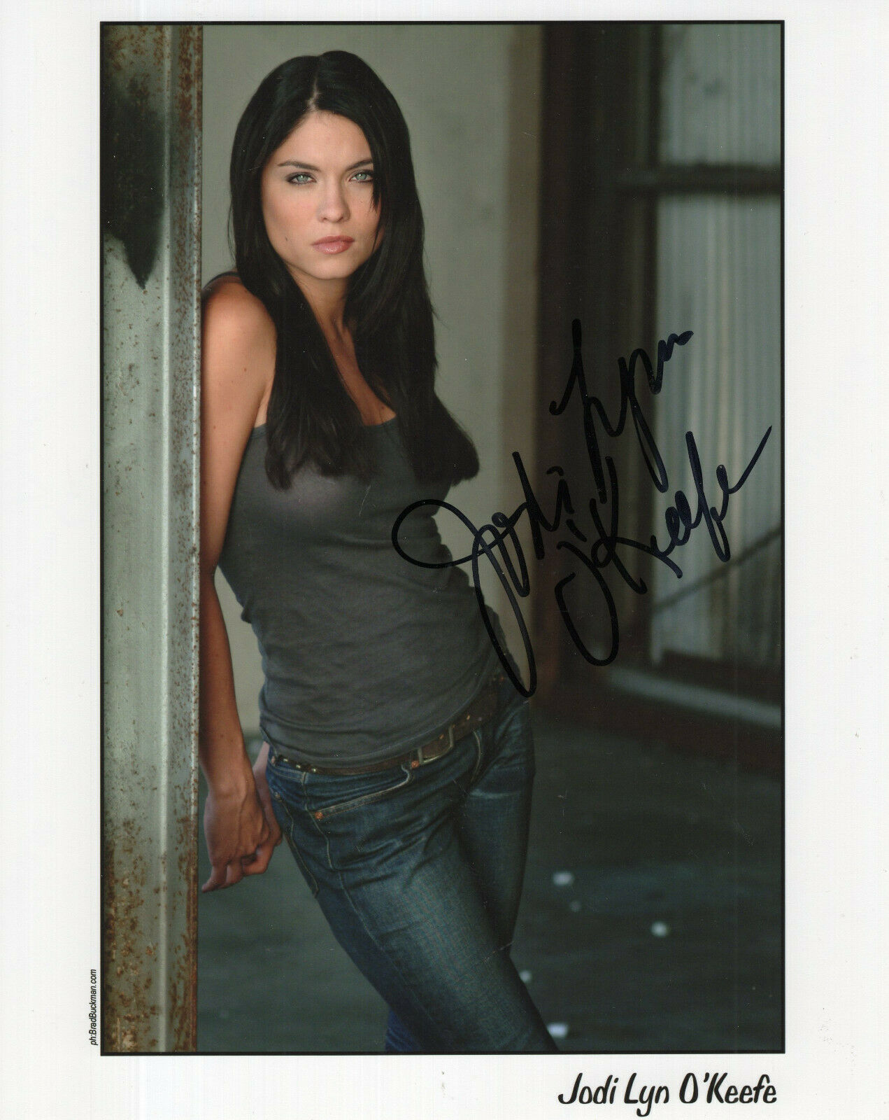 JODI LYN O'KEEFE HAND SIGNED 8x10 COLOR PHOTO+COA SEXY VAMPIRE DIARIES ...