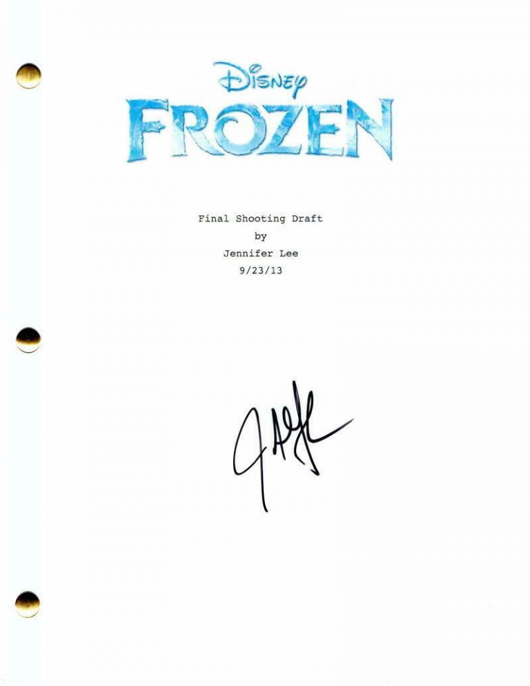 JONATHAN GROFF SIGNED AUTOGRAPH FROZEN FULL MOVIE SCRIPT – KRISTOFF SVEN – RARE! COLLECTIBLE MEMORABILIA