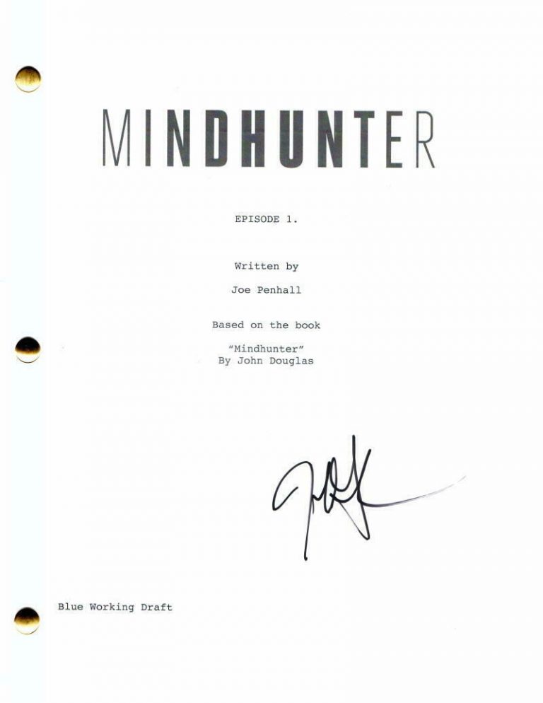 JONATHAN GROFF SIGNED AUTOGRAPH MINDHUNTER FULL PILOT SCRIPT – HOLT MCCALLANY COLLECTIBLE MEMORABILIA