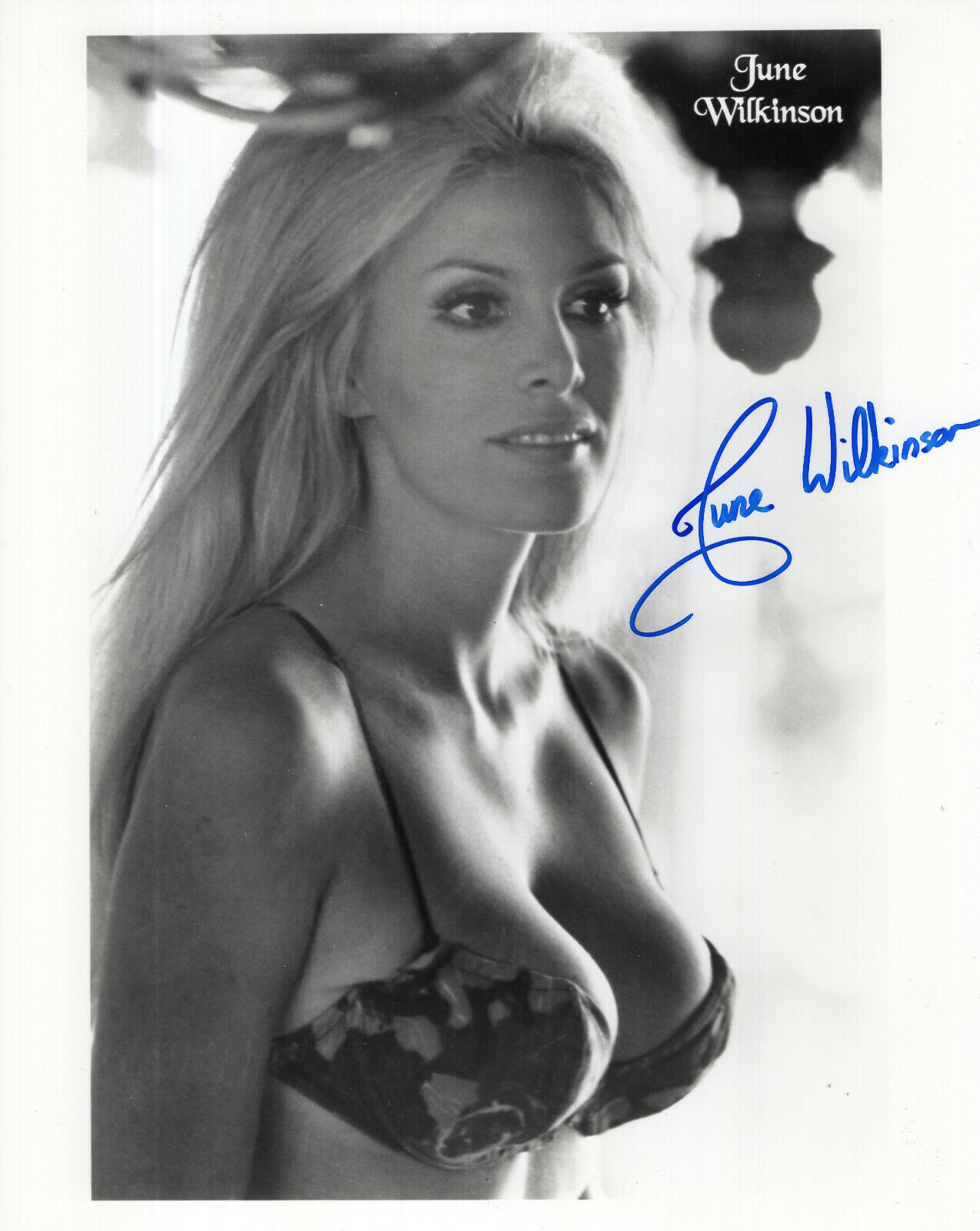 JUNE WILKINSON HAND SIGNED 8x10 PHOTO+COA GORGEOUS SEXIEST POSE EVER