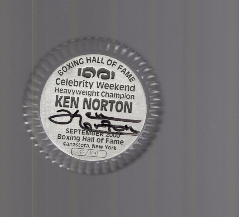 KEN NORTON HAND SIGNED BOXING HOF PAPERWEIGHT VERY RARE 33/100 JSA COLLECTIBLE MEMORABILIA