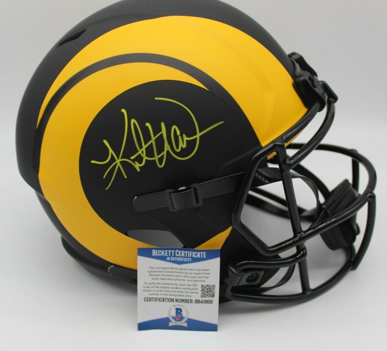 KURT WARNER SIGNED ST. LOUIS RAMS ECLIPSE FULL SIZE HELMET W/BECKETT BB41868 COLLECTIBLE MEMORABILIA