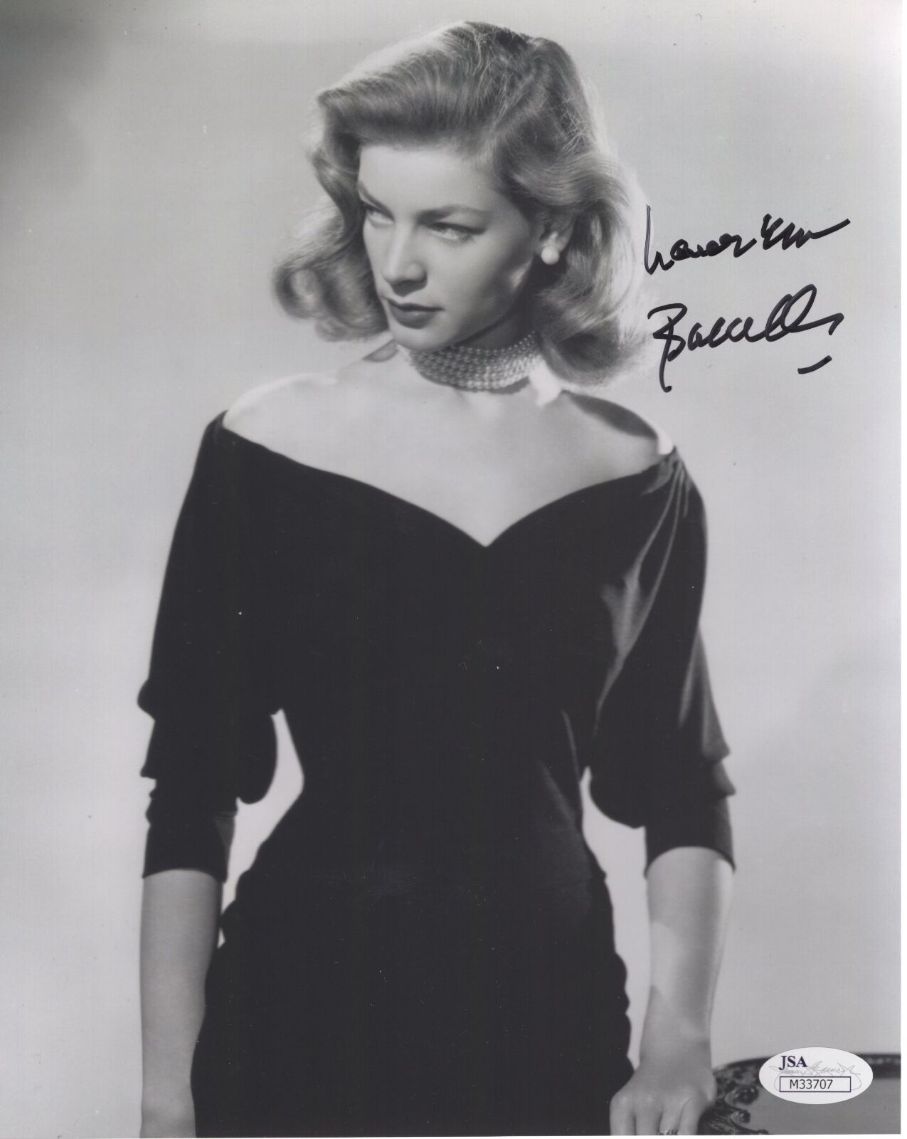 LAUREN BACALL HAND SIGNED 8x10 PHOTO GLAMOROUS HOLLYWOOD LEGEND JSA ...