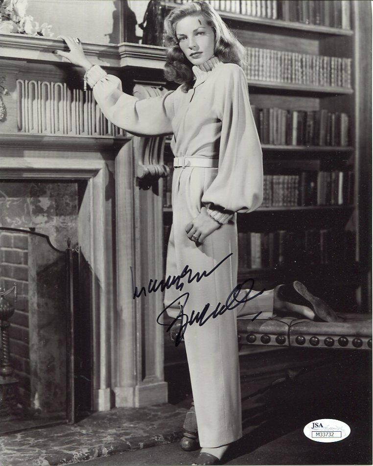 LAUREN BACALL HAND SIGNED 8x10 PHOTO STUNNING HOLLYWOOD LEGEND JSA ...