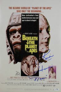 LINDA HARRISON SIGNED BENEATH THE PLANET OF THE APES 12X18 MOVIE POSTER 3 ACOA COLLECTIBLE MEMORABILIA