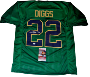 LOGAN DIGGS SIGNED (NOTRE DAME FIGHTING IRISH) GREEN CUSTOM XL JERSEY JSA COLLECTIBLE MEMORABILIA