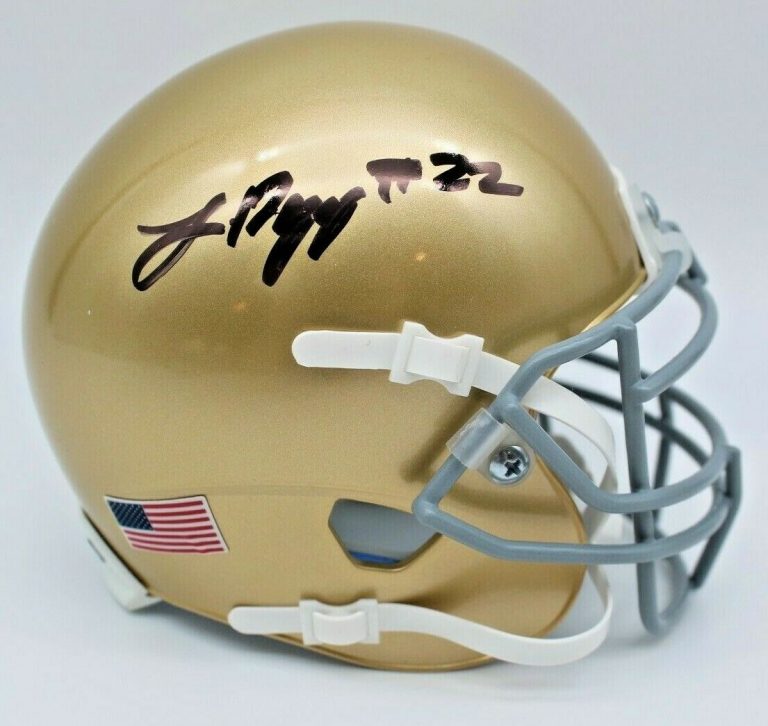 LOGAN DIGGS SIGNED NOTRE DAME FIGHTING IRISH MINI HELMET W/JSA COA WITNESS COLLECTIBLE MEMORABILIA