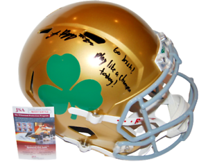 LOGAN DIGGS SIGNED (NOTRE DAME FIGHTING IRISH) SHAMROCK HELMET JSA WITNESSED COLLECTIBLE MEMORABILIA