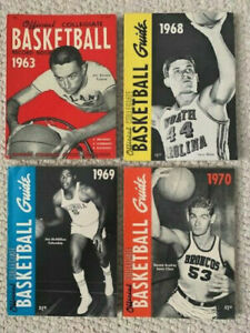 LOT OF 4 VINTAGE BASKETBALL COLLEGIATE RECORD BOOKS+GUIDE RARE 63,68,69,70