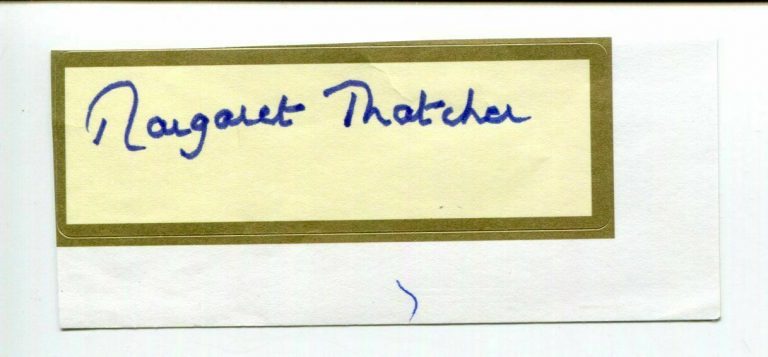 MARGARET THATCHER HAND SIGNED AUTHENTIC BOOKPLATE+COA BRITISH PRIME MINISTER COLLECTIBLE MEMORABILIA