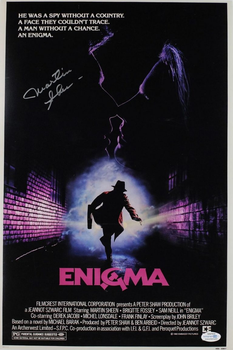 MARTIN SHEEN SIGNED ENIGMA 12X18 MOVIE POSTER ACOA COLLECTIBLE MEMORABILIA
