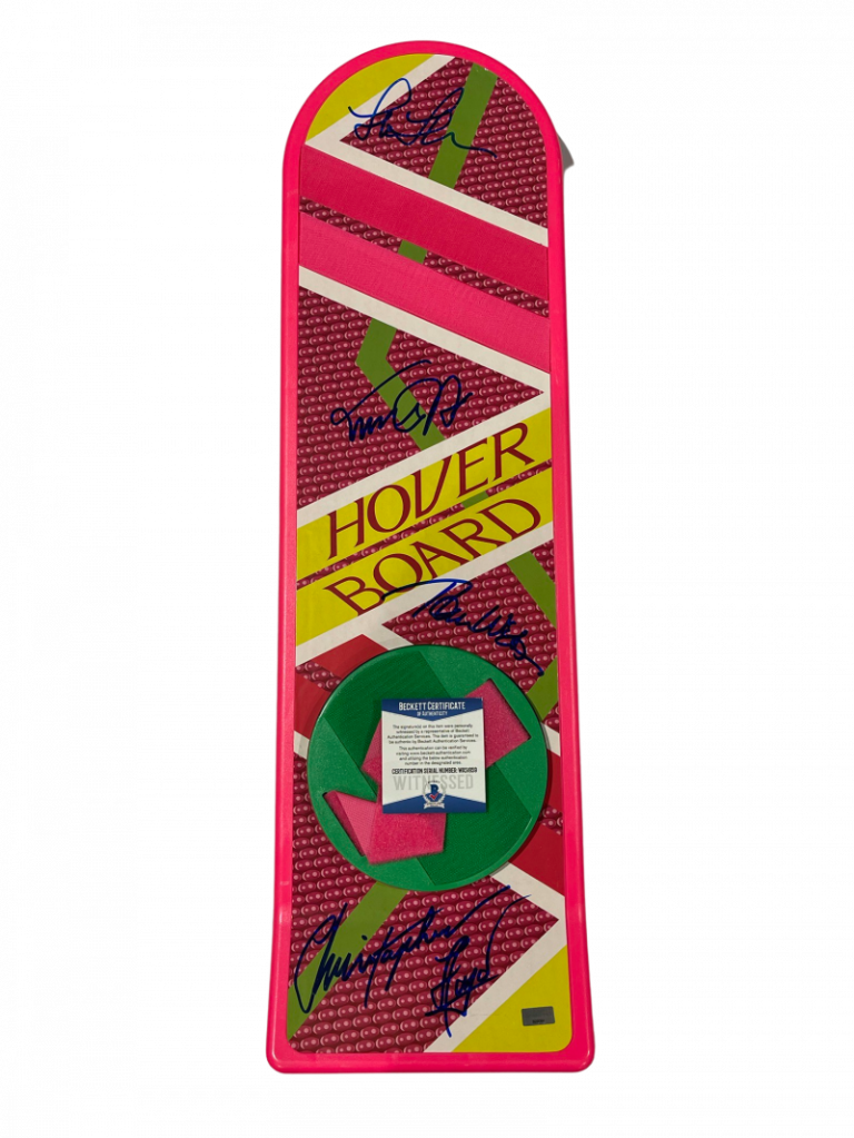 MICHAEL J FOX CAST SIGNED BACK TO THE FUTURE HOVERBOARD AUTOGRAPH BECKETT COA 18 COLLECTIBLE MEMORABILIA