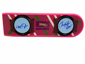 MICHAEL J FOX CHRISTOPHER LLOYD SIGNED BACK TO THE FUTURE HOVERBOARD BECKETT 22 COLLECTIBLE MEMORABILIA