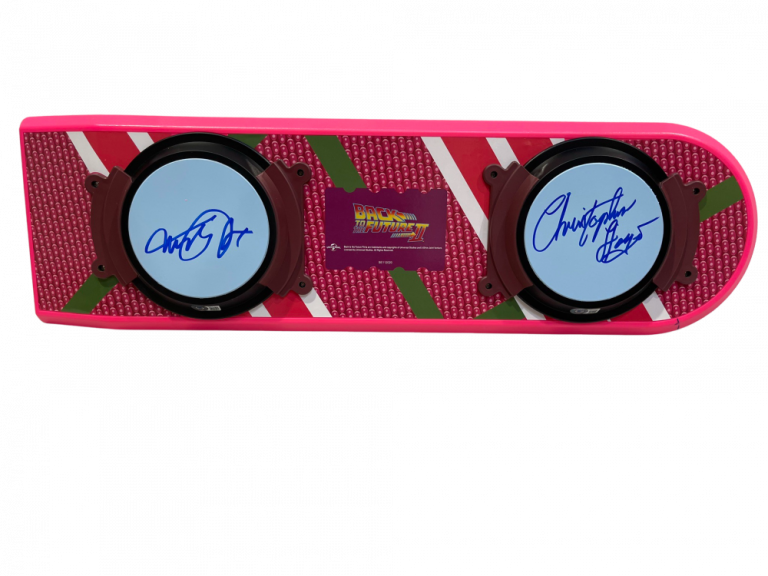 MICHAEL J FOX CHRISTOPHER LLOYD SIGNED BACK TO THE FUTURE HOVERBOARD ...