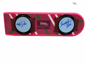 MICHAEL J FOX CHRISTOPHER LLOYD SIGNED BACK TO THE FUTURE HOVERBOARD BECKETT 35 COLLECTIBLE MEMORABILIA