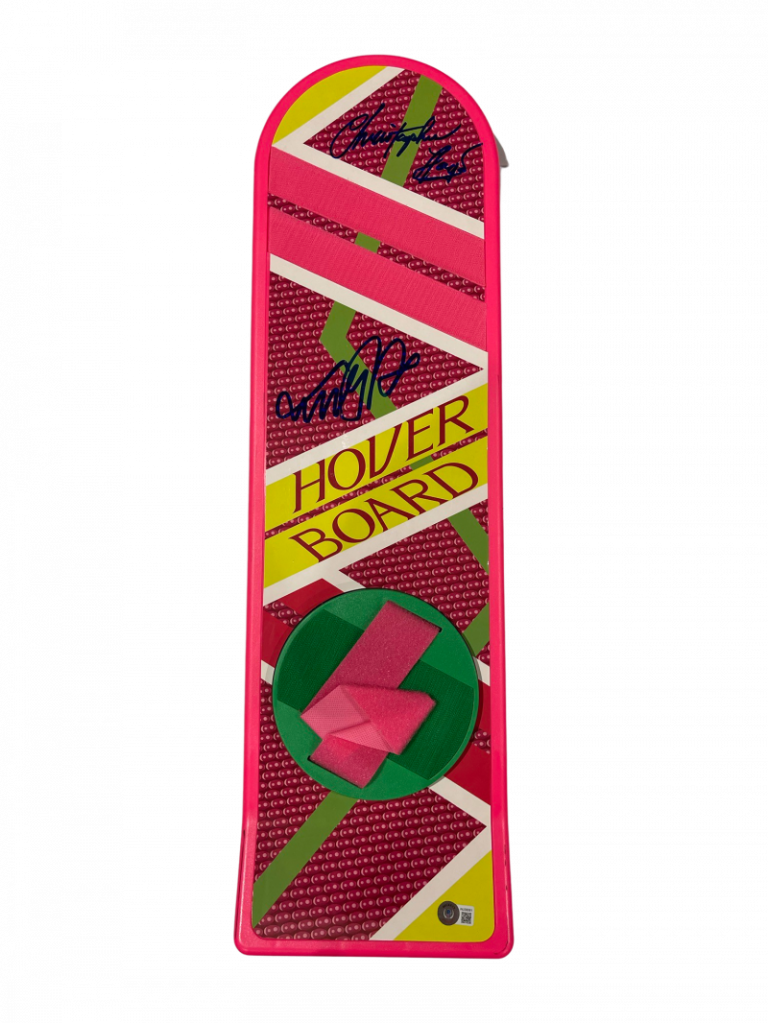 MICHAEL J FOX CHRISTOPHER LLOYD SIGNED BACK TO THE FUTURE HOVERBOARD BECKETT A COLLECTIBLE MEMORABILIA