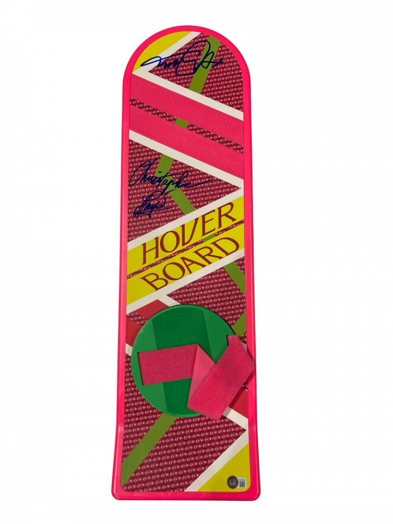 MICHAEL J FOX CHRISTOPHER LLOYD SIGNED BACK TO THE FUTURE HOVERBOARD BECKETT AA COLLECTIBLE MEMORABILIA