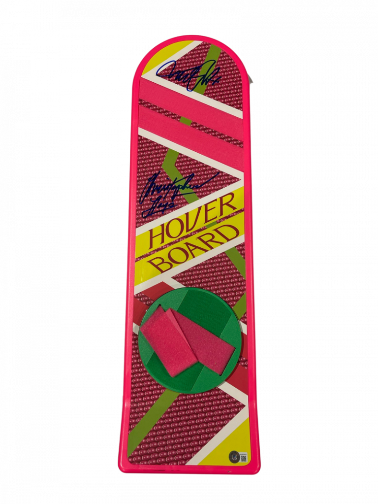 MICHAEL J FOX CHRISTOPHER LLOYD SIGNED BACK TO THE FUTURE HOVERBOARD BECKETT G COLLECTIBLE MEMORABILIA