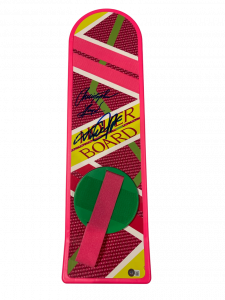 MICHAEL J FOX CHRISTOPHER LLOYD SIGNED BACK TO THE FUTURE HOVERBOARD BECKETT K COLLECTIBLE MEMORABILIA