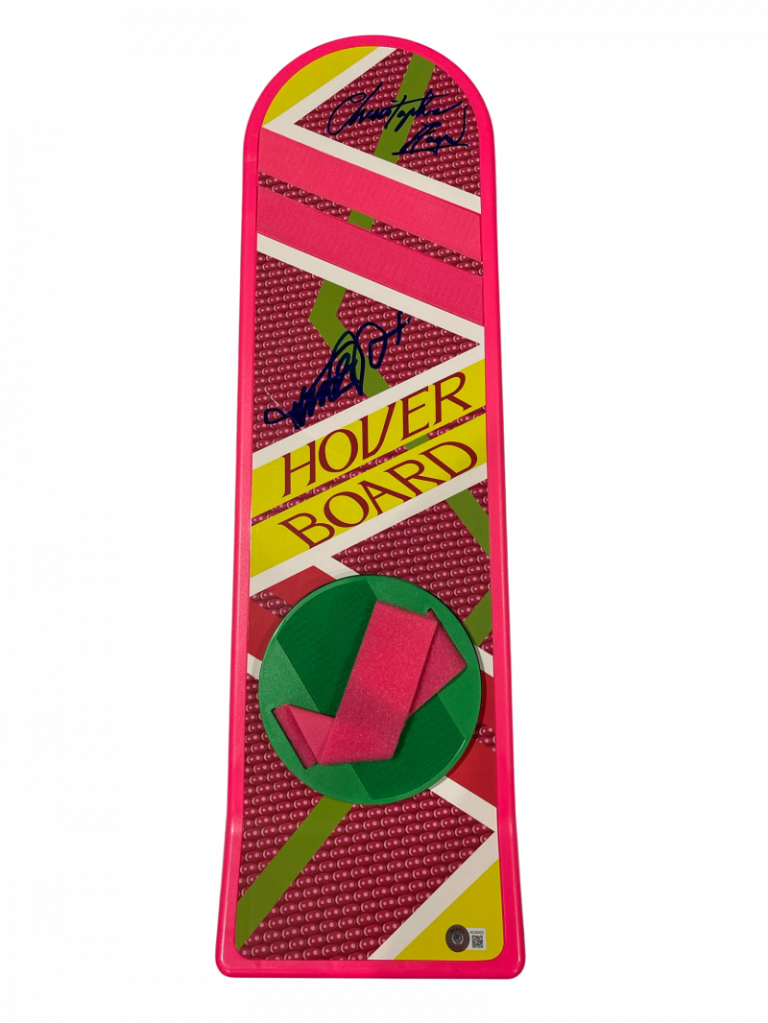 MICHAEL J FOX CHRISTOPHER LLOYD SIGNED BACK TO THE FUTURE HOVERBOARD BECKETT L COLLECTIBLE MEMORABILIA