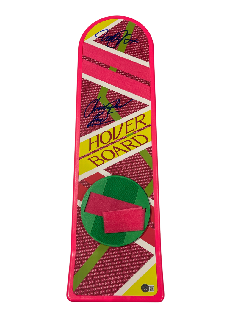 MICHAEL J FOX CHRISTOPHER LLOYD SIGNED BACK TO THE FUTURE HOVERBOARD ...