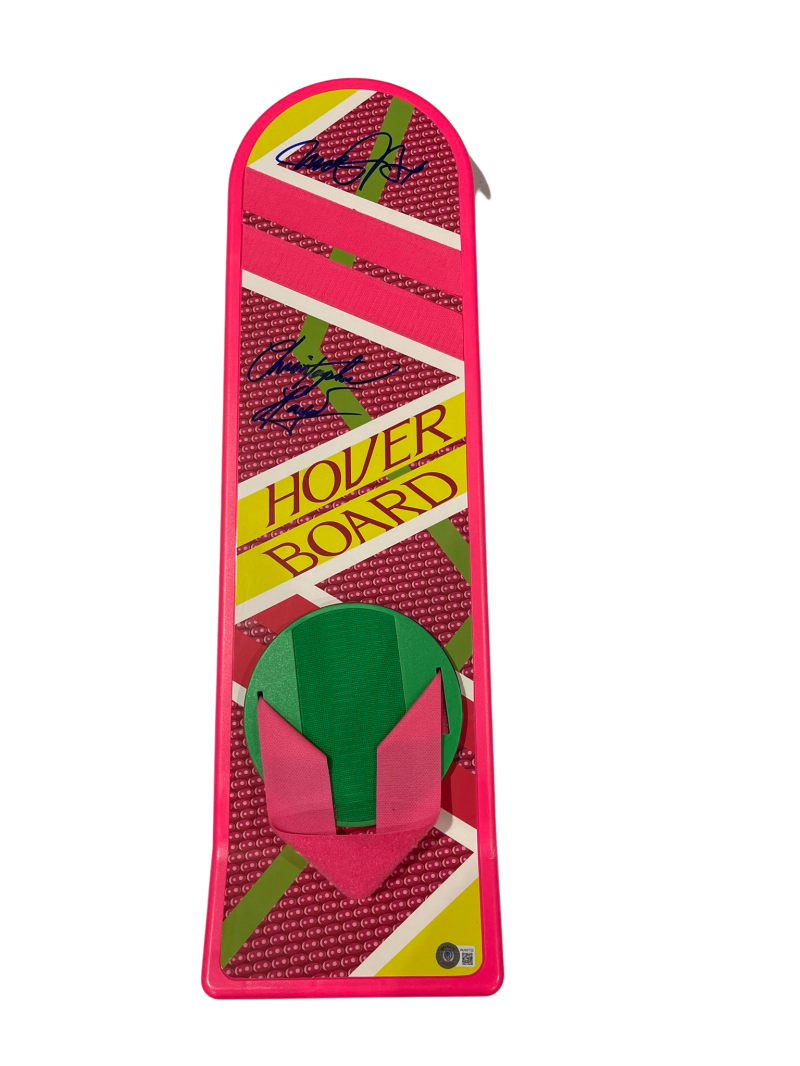 MICHAEL J FOX CHRISTOPHER LLOYD SIGNED BACK TO THE FUTURE HOVERBOARD ...