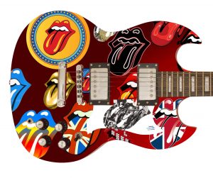 MICK JAGGER THE ROLLING STONES AUTOGRAPHED SIGNED PHOTO GRAPHICS GUITAR ACOA COLLECTIBLE MEMORABILIA