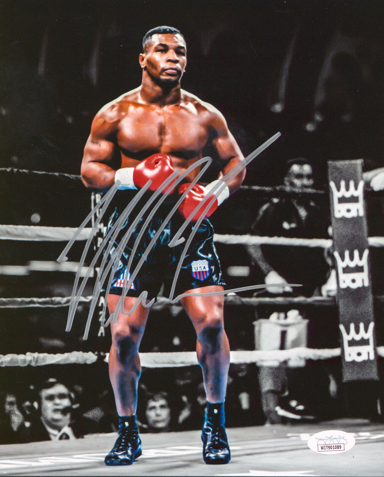 Mike Tyson Authentic Signed 8x10 Vertical Spotlight Photo JSA Witness ...