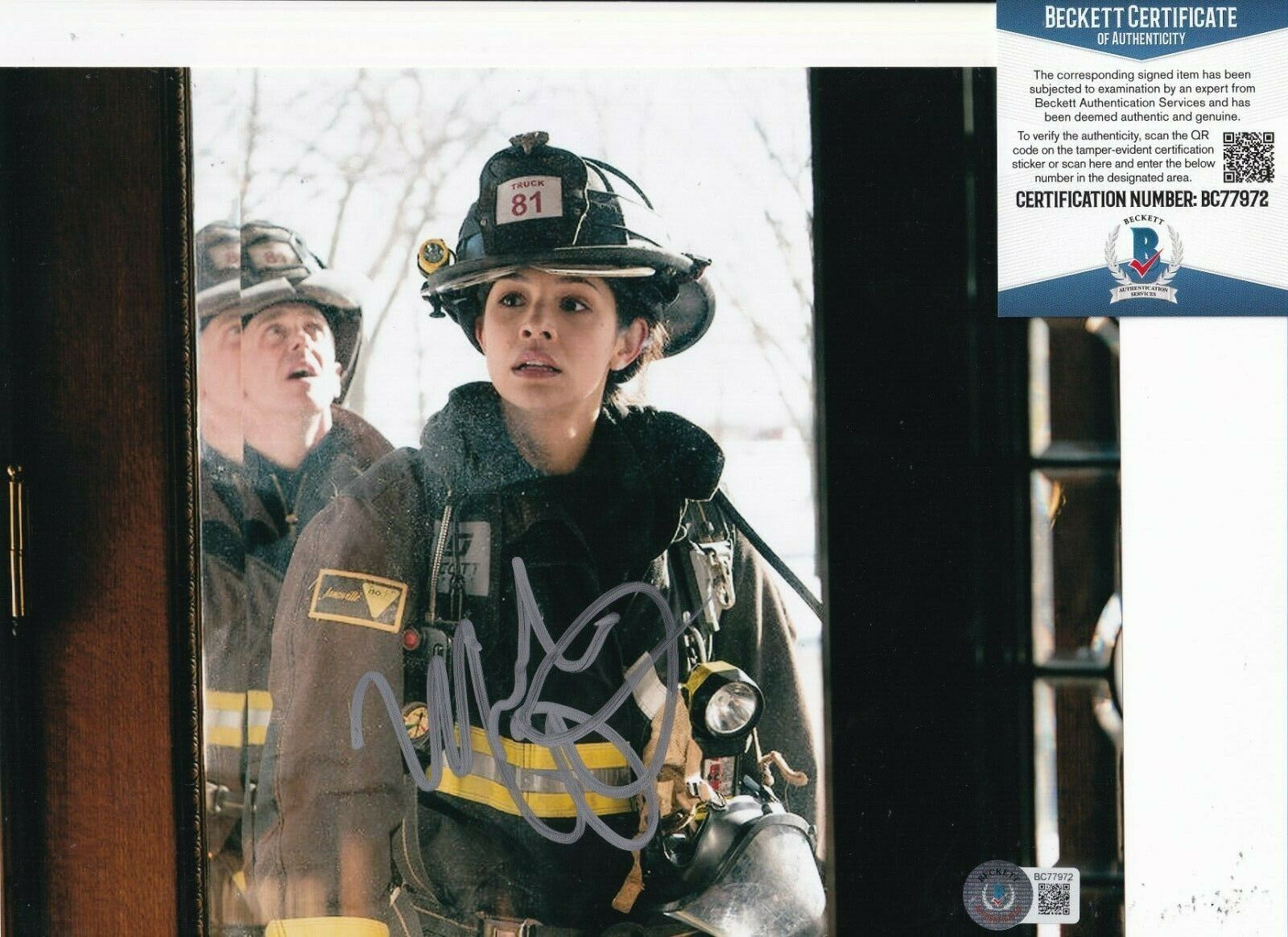 MIRANDA RAE MAYO signed (CHICAGO FIRE) Stella Kidd 8X10 photo BECKETT ...