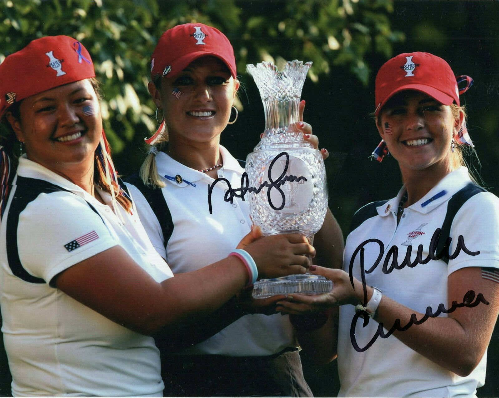 NATALIE GULBIS+PAULA CREAMER HAND SIGNED 8x10 COLOR PHOTO+COA GORGEOUS ...