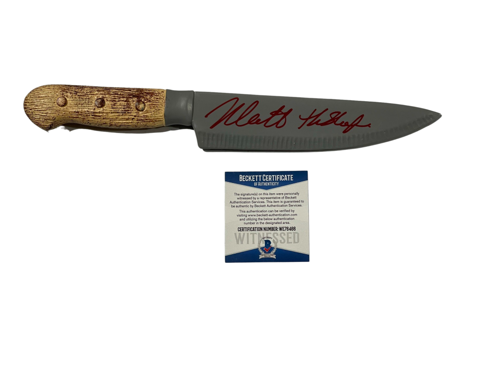 NICK CASTLE SIGNED HALLOWEEN PROP KNIFE THE SHAPE MICHAEL MYERS AUTO BECKETT 28