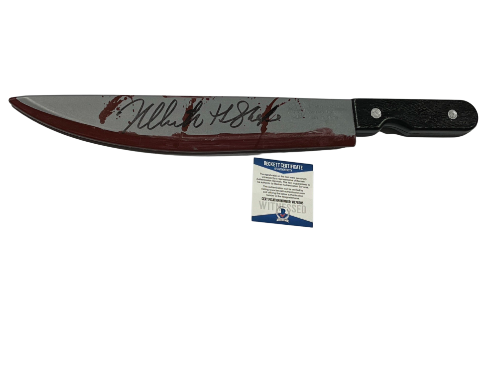 NICK CASTLE SIGNED HALLOWEEN PROP KNIFE THE SHAPE MICHAEL MYERS AUTO BECKETT 33