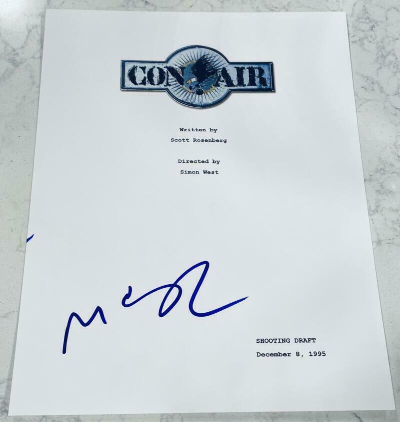 NICOLAS CAGE SIGNED AUTOGRAPH CON AIR FULL MOVIE SCRIPT SCREENPLAY
