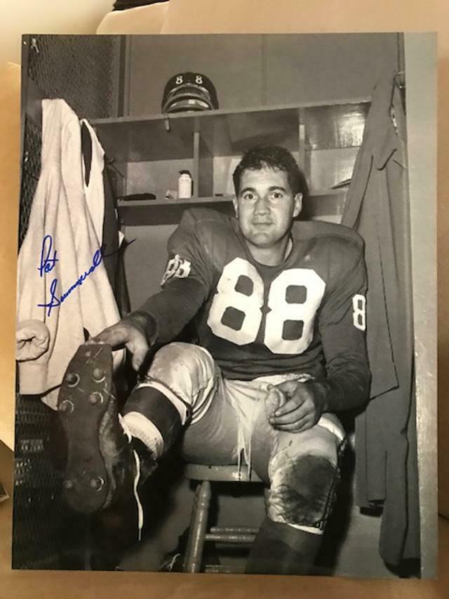 PAT SUMMERALL HAND SIGNED OVERSIZED 11x14 PHOTO+COA RARE NY GIANTS