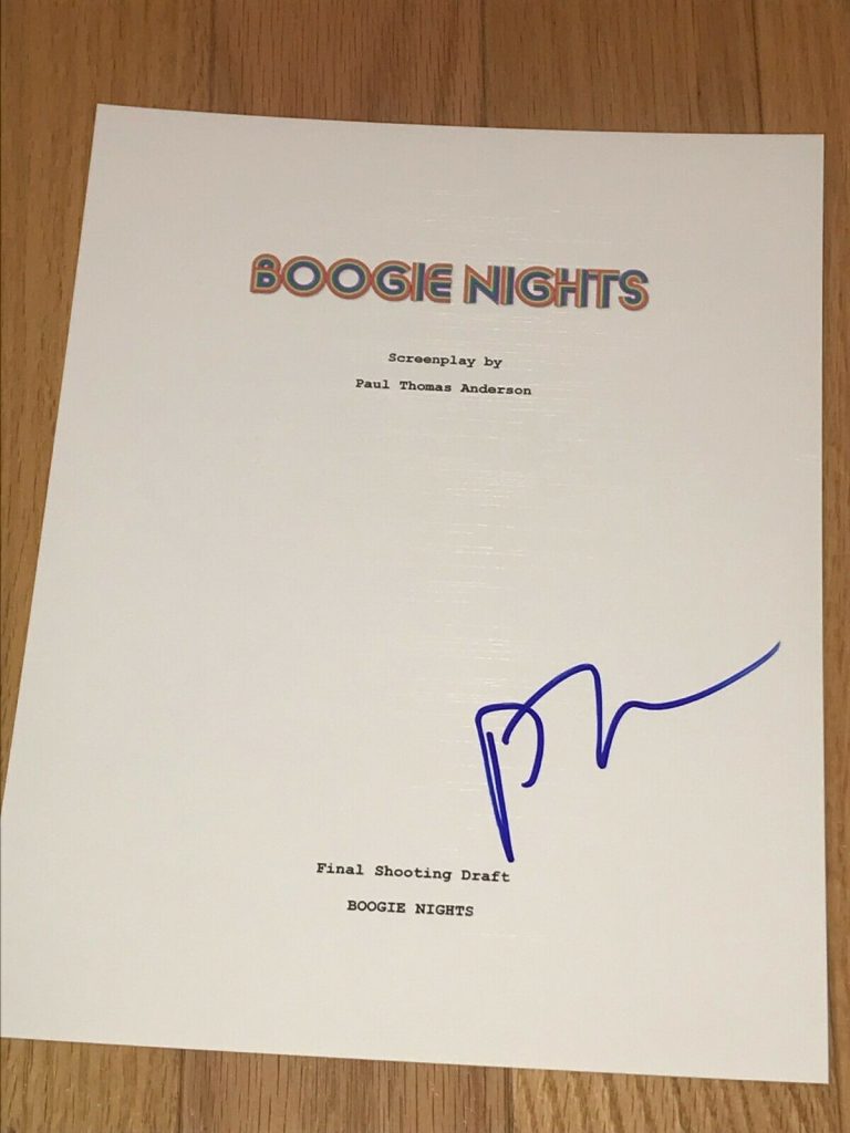 PAUL THOMAS ANDERSON SIGNED AUTOGRAPH MOVIE SCRIPT BOOGIE NIGHTS BAS COA AUTO D COLLECTIBLE MEMORABILIA