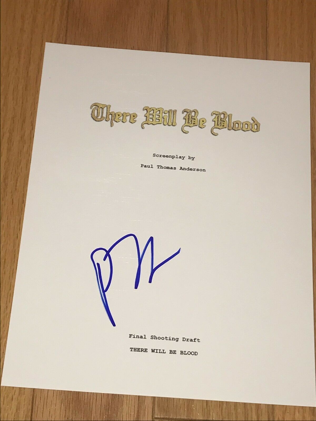 PAUL THOMAS ANDERSON SIGNED AUTOGRAPH MOVIE SCRIPT THERE WILL BE BLOOD BAS COA