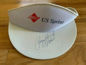PAYNE STEWART HAND SIGNED US SPRINT GOLF VISOR AWESOME+RARE PSA LETTER COLLECTIBLE MEMORABILIA