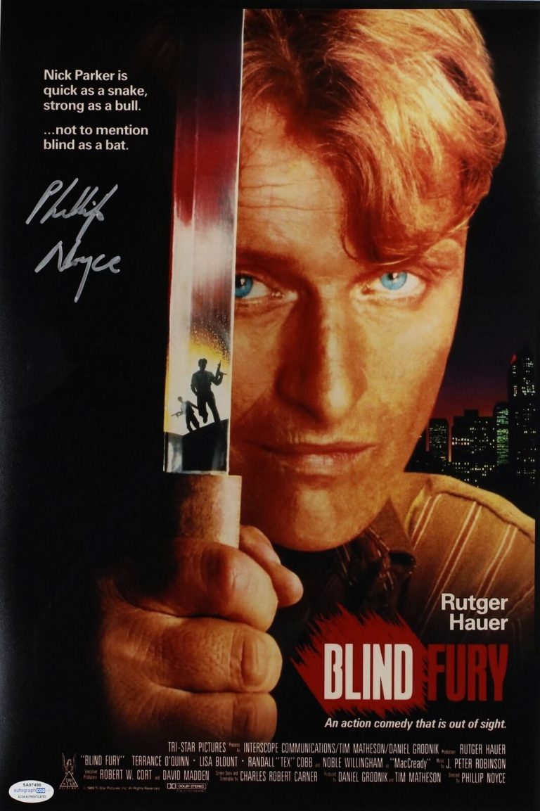 PHILLIP NOYCE SIGNED BLIND FURY 12X18 MOVIE POSTER ACOA COLLECTIBLE MEMORABILIA