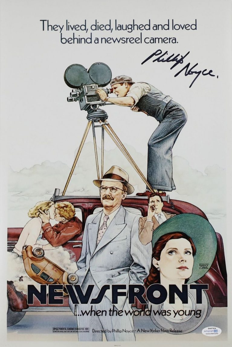 PHILLIP NOYCE SIGNED NEWSFRONT 12X18 MOVIE POSTER ACOA COLLECTIBLE MEMORABILIA
