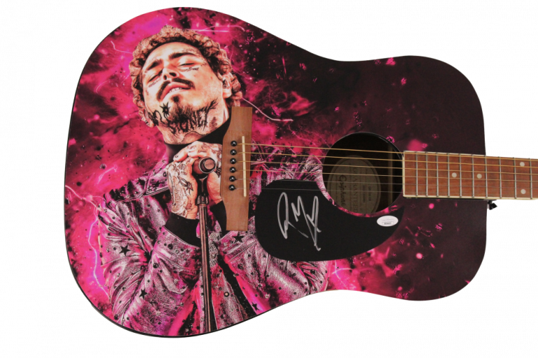 POST MALONE SIGNED AUTOGRAPH 1/1 GIBSON EPIPHONE GUITAR HOLLYWOODS’ BLEEDING JSA COLLECTIBLE MEMORABILIA