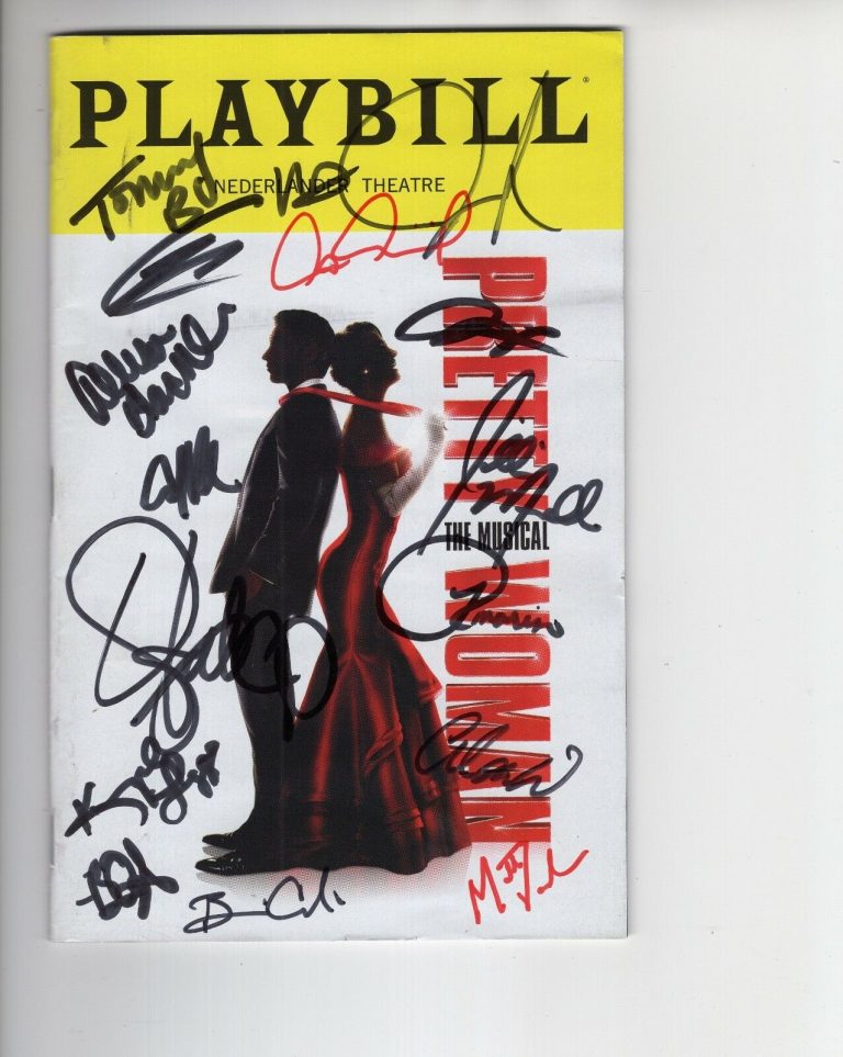 PRETTY WOMAN HAND SIGNED NYC PLAYBILL+COA SIGNED ON COVER BY CAST COLLECTIBLE MEMORABILIA