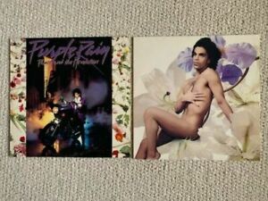 PRINCE LOT OF 2 VINTAGE ALBUMS LOVESEXY+PURPLE RAIN+POSTER AWESOME+RARE COLLECTIBLE MEMORABILIA