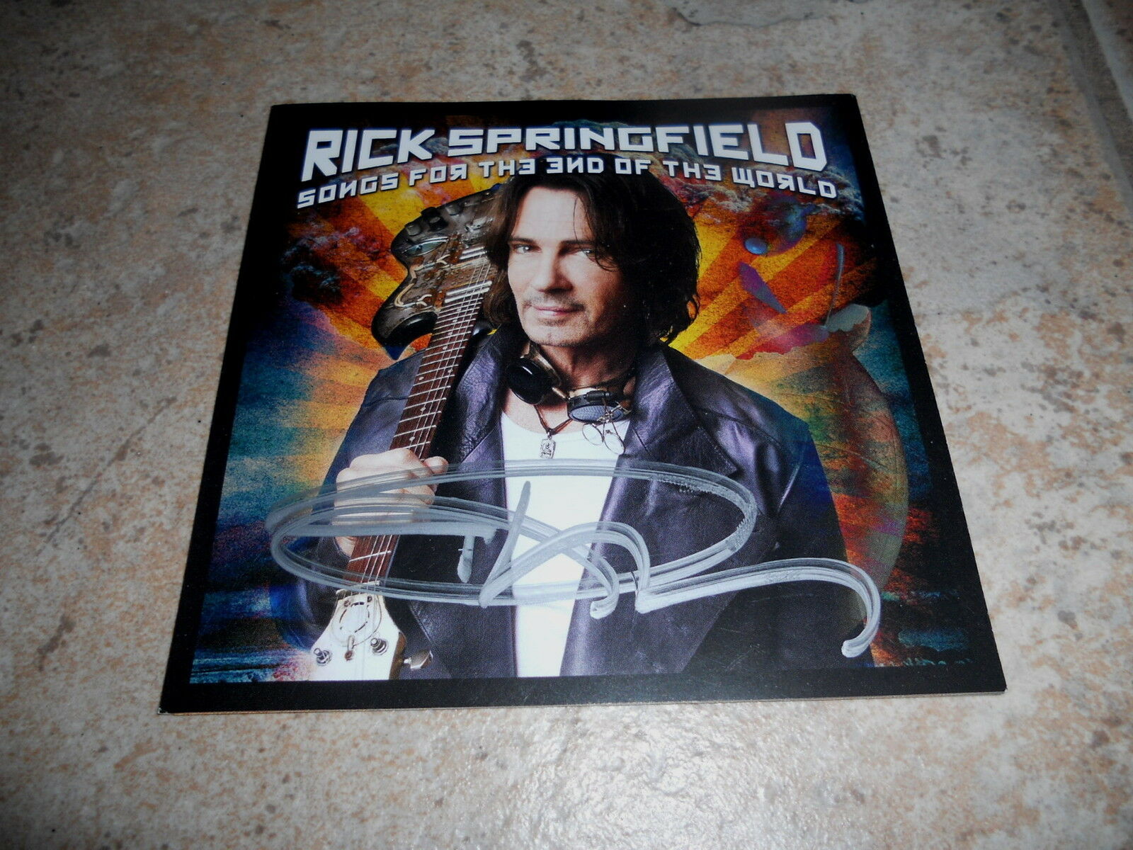 RICK SPRINGFIELD SONGS FOR THE END WORLD SIGNED AUTOGRAPHED CD BOOK COVER PHOTO COLLECTIBLE MEMORABILIA